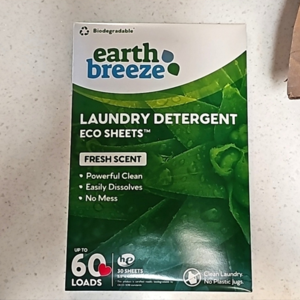 Earth Breeze laundry detergent